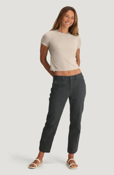 Free Fly Elevate Lightweight Crop T-shirt In Gray
