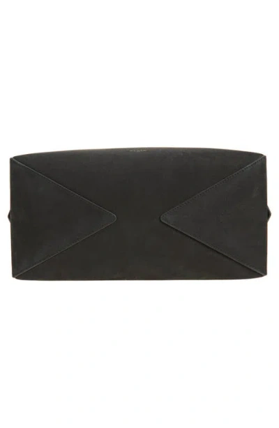 Alaïa Le Bouledogue Bowling Shoulder Bag In Nubuck Leather In Black