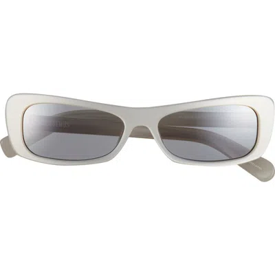 Jacquemus The Capri Rectangular Sunglasses In White