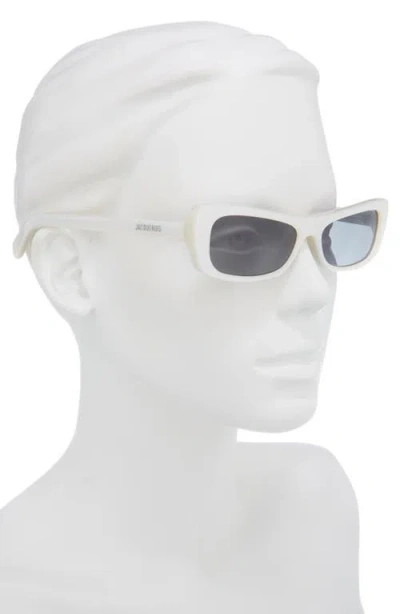 Jacquemus The Capri Rectangular Sunglasses In White