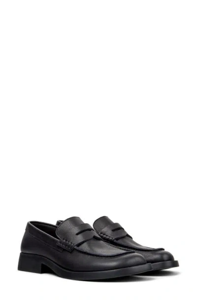 Camper Donna Leather Loafers In Black