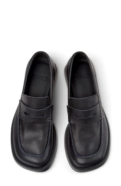 Camper Donna Leather Loafers In Black