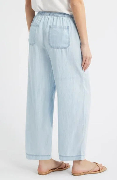 Beachlunchlounge Asthin Chambray Drawstring Pants In White