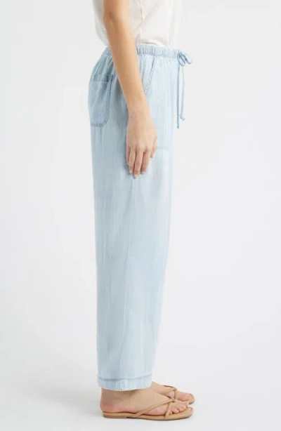 Beachlunchlounge Asthin Chambray Drawstring Pants In White