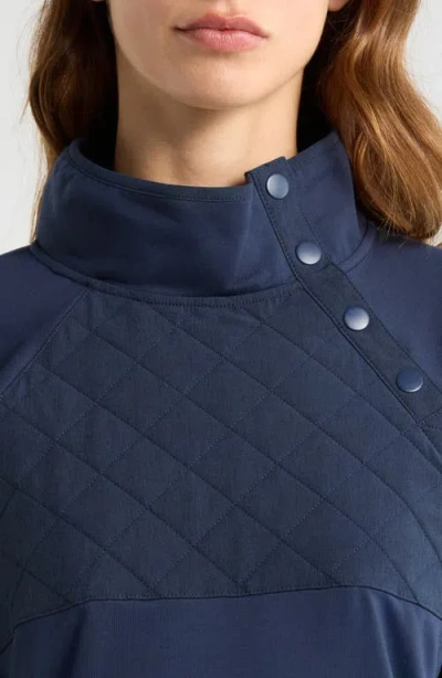 Swannies Ellis Mixed Media Pullover In Blue