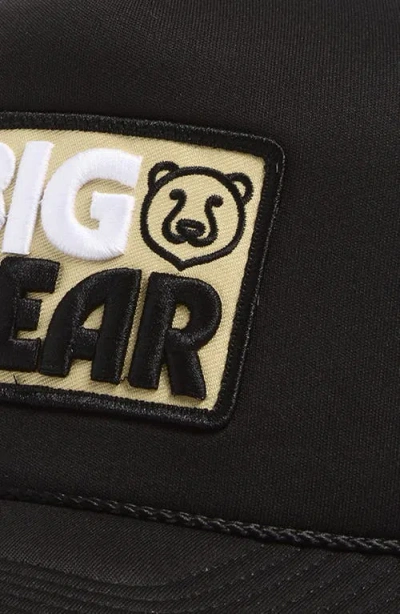 Local Beach Big Bear Patch Snapback Trucker Hat In Black
