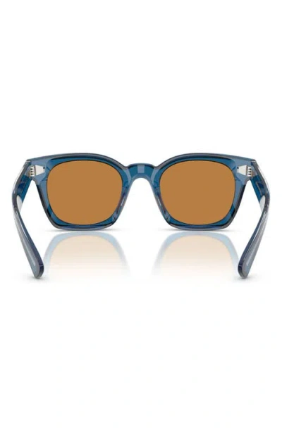 Oliver Peoples Merceaux 50mm Rectangular Sunglasses In Blue