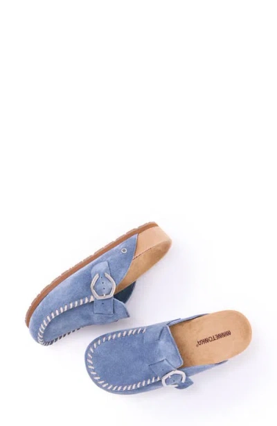 Minnetonka Buckle Clog In Blue