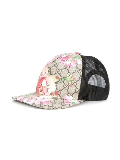 Shop Gucci Blooms Gg Supreme Print Baseball Cap