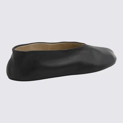The Row Stella Nappa Leather Ballerinas In Black