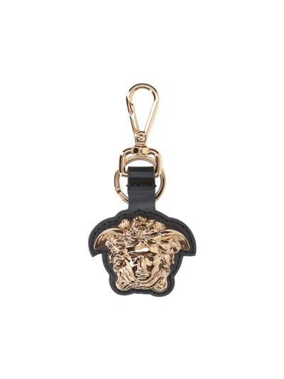 Versace Medusa Head-motif Key Holder In Black