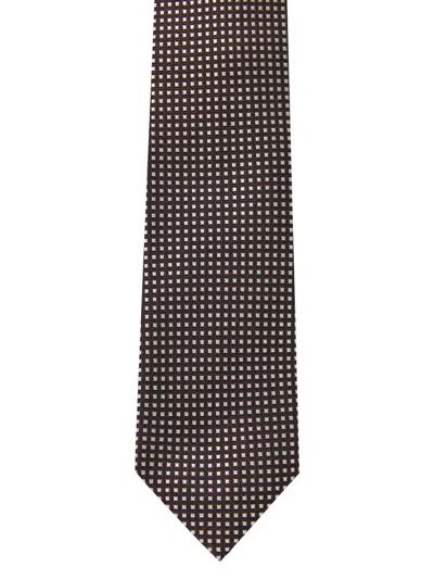 Tom Ford Patterned Tie In Brown