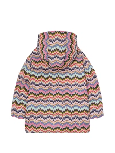 Missoni Zigzag-pattern Hooded Coat In Multi