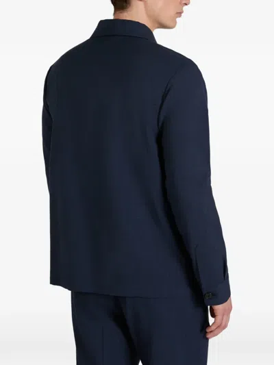 Slowear Flap-pocket Overshirt In Blue