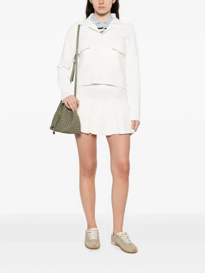 P.a.r.o.s.h Flap-pocket Buttoned Cardigan In White