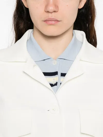 P.a.r.o.s.h Flap-pocket Buttoned Cardigan In White