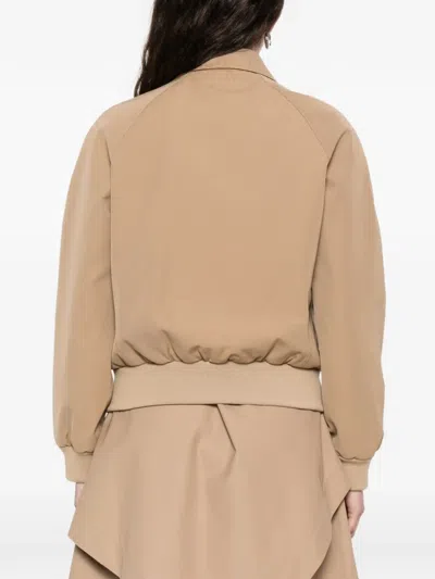 Apc Button-front Collared Bomber Jacket In Brown