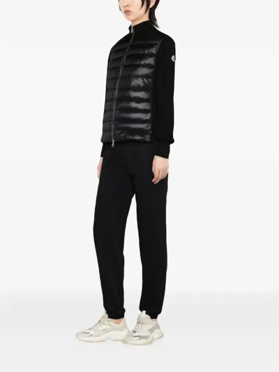 Moncler Down Front Zip Jacket In Blue