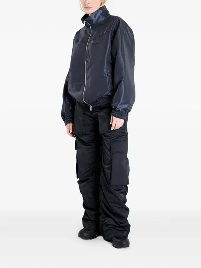Jordan Satin Bomber Jacket In Black