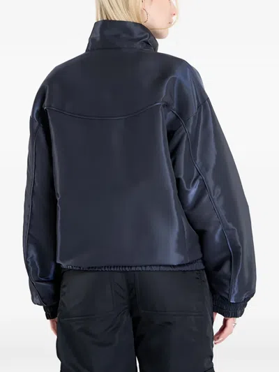 Jordan Satin Bomber Jacket In Black