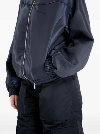 Jordan Satin Bomber Jacket In Black