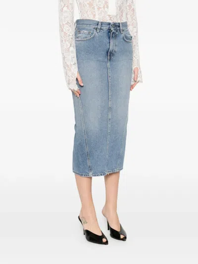Haikure Rick Panel Skirt In Blue