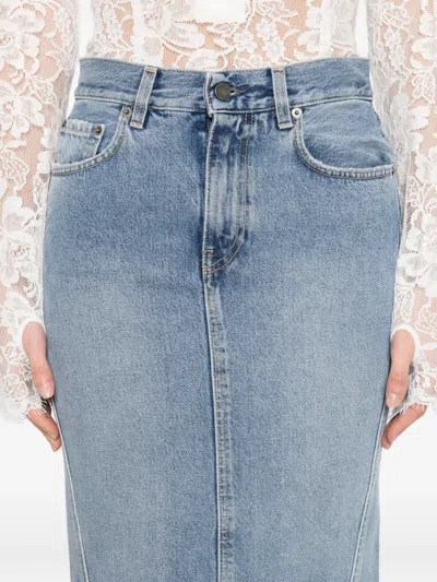 Haikure Rick Panel Skirt In Blue