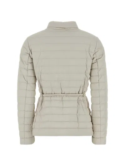 Moorer Chalk Nylon Blend Lanzada Down Jacket In Gray