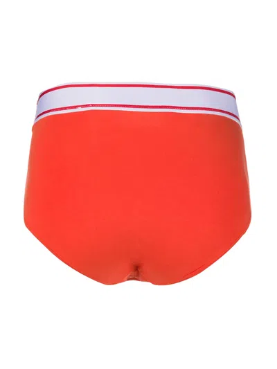 Diesel Stitched Panel Briefs In Red