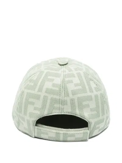 Fendi Logo-pattern Cap In Green