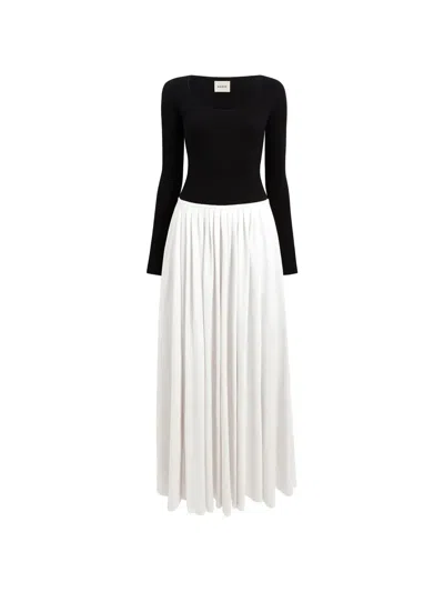 Khaite Carlotta Gathered Maxi Dress In Black