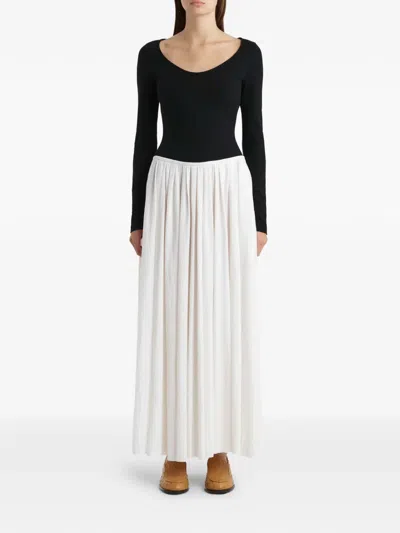 Khaite Carlotta Gathered Maxi Dress In Black