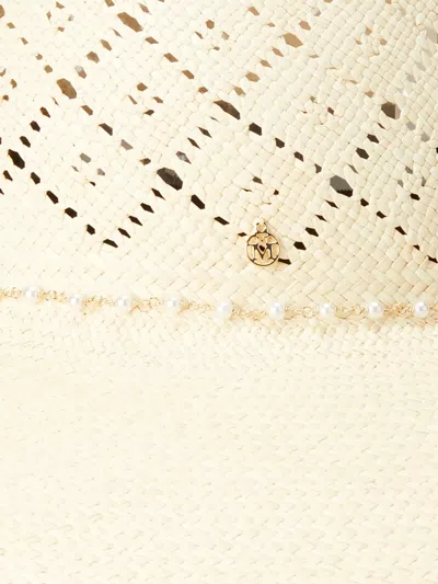 Maison Michel Blanche Openwork-design Hat In Neutral