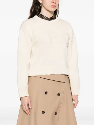 A.p.c. A. P.c. Logo Sweater In Neutral
