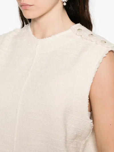 N°21 Buttoned Sleeveless Blouse In Neutral