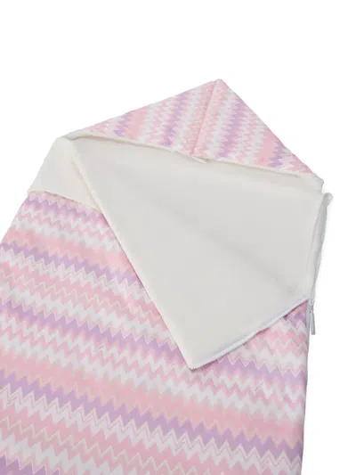 Missoni Zigzag-pattern Sleeping Bag In Pink