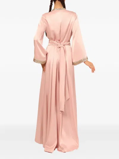 Baruni Zayna Belted Maxi Dress In Pink