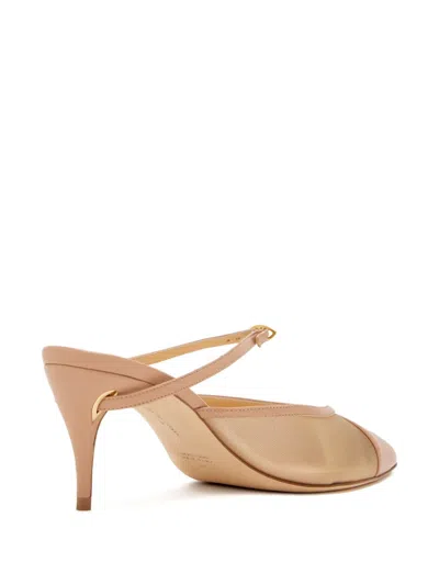 Jennifer Chamandi 65mm Mattia Heeled Pumps In Neutral