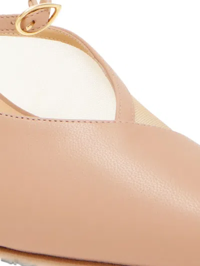 Jennifer Chamandi 65mm Mattia Heeled Pumps In Neutral