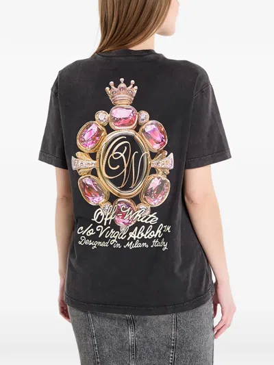 Off-white Relaxed Crown Emblem T-shirt In Black