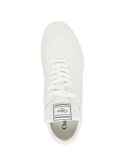 Chloé Kick Leather Sneaker In White