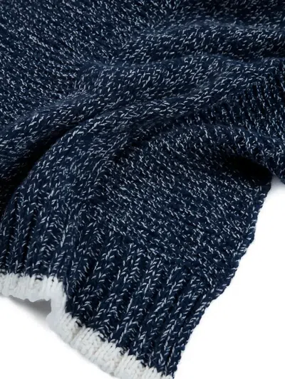 Paul & Shark Wool Cashmere Scarf In Black