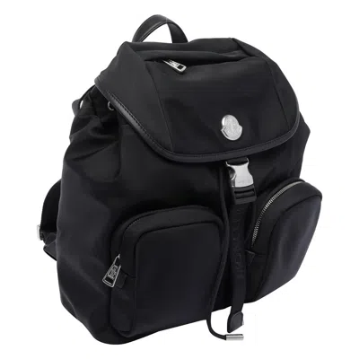 Moncler Functional Polyester Backpack With Multiple Pockets In Black