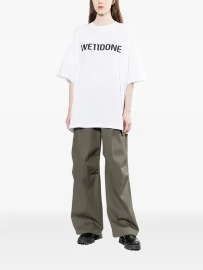 We11 Done Logo T-shirt In White