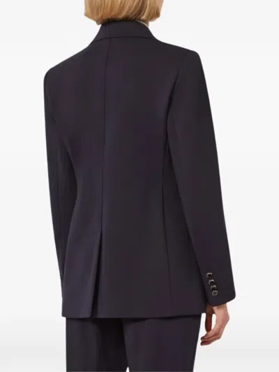 Max Mara Double-breasted Buttoned Jacket In Blue