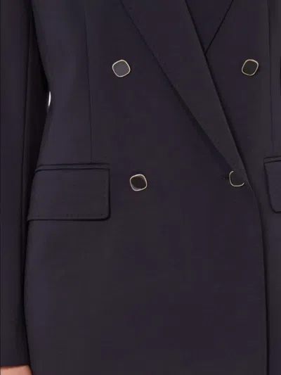 Max Mara Double-breasted Buttoned Jacket In Blue