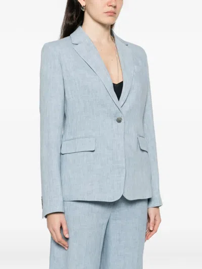 P.a.r.o.s.h Single-breasted Pocket Blazer In Blue