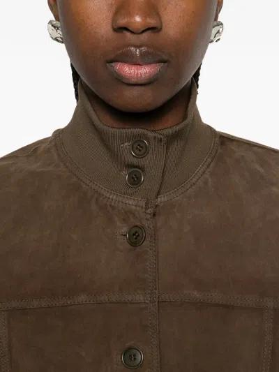 P.a.r.o.s.h Buttoned Flap-pocket Jacket In Brown