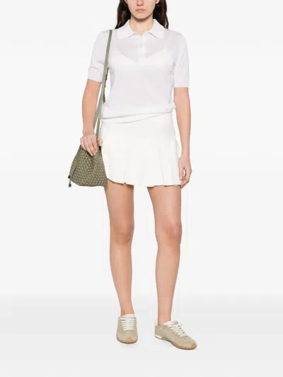 P.a.r.o.s.h Collared Polo Top In White