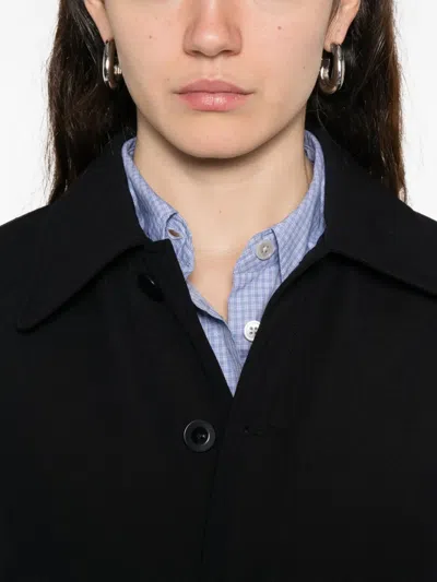 Apc A.p.c. Long-sleeved Buttoned Jacket In Blue